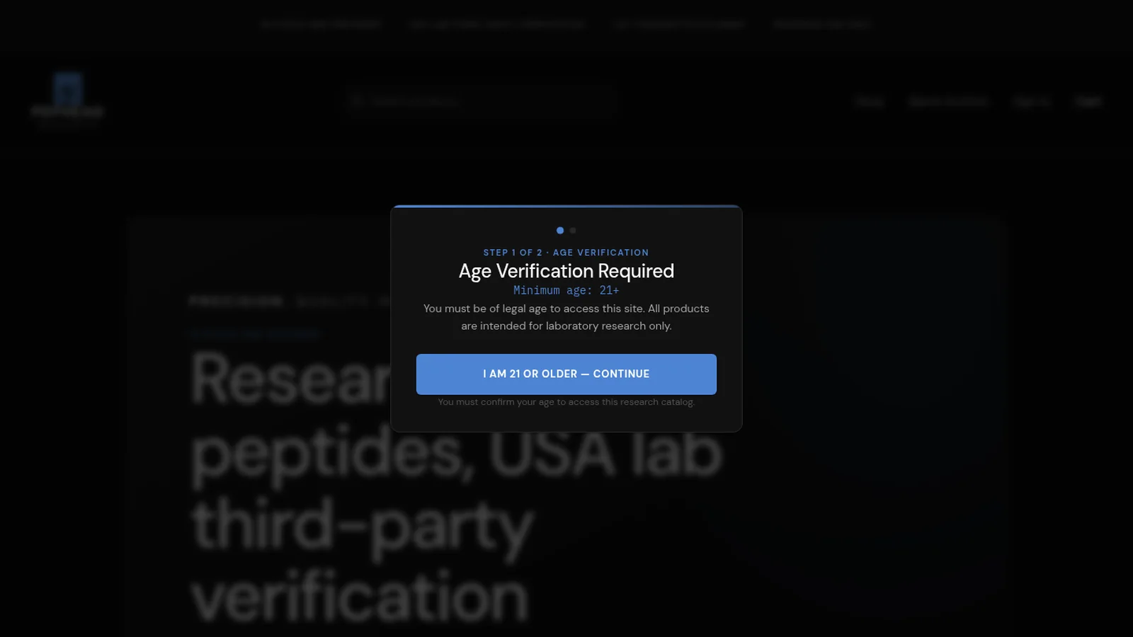 Homepage of Pephead Research.